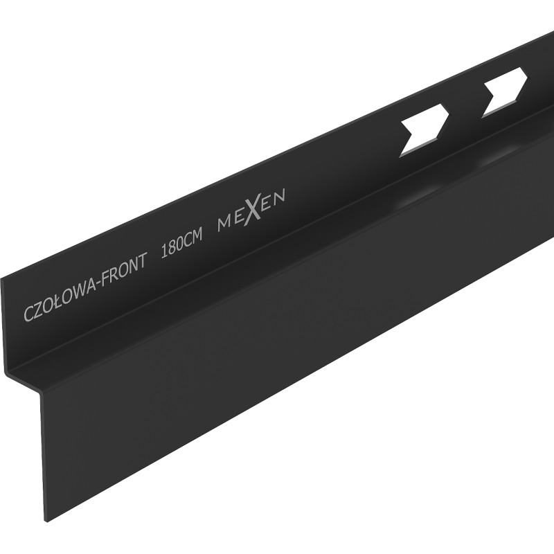 Mexen Line-B front shower tray strip 180 cm, black - 187003180U