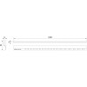 Mexen Line-B front shower tray strip 180 cm, black - 187003180U