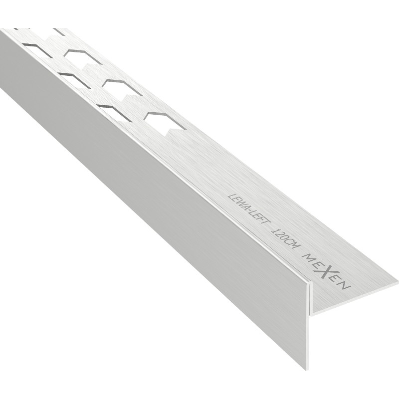 Mexen Line-B 120 cm left floor slope strip, inox - 181001120L