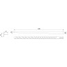 Mexen Line-B 120 cm Floor Inclined Trim Left, Brushed Gold - 185501120L