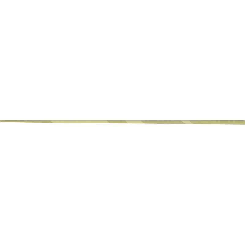 Mexen Line-B floor sloping strip 180 cm left, gold - 185001180L