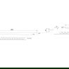 Mexen Line-B gold 180 cm left floor slope strip - 185001180L