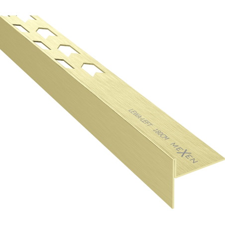 Mexen Line-B floor downward strip 180 cm left, brushed gold - 185501180L