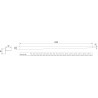 Mexen Line-B right side floor slope strip 120 cm, gold - 185001120R