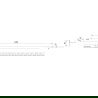 Mexen Line-B floor gradient trim 120 cm right, brushed gold - 185501120R