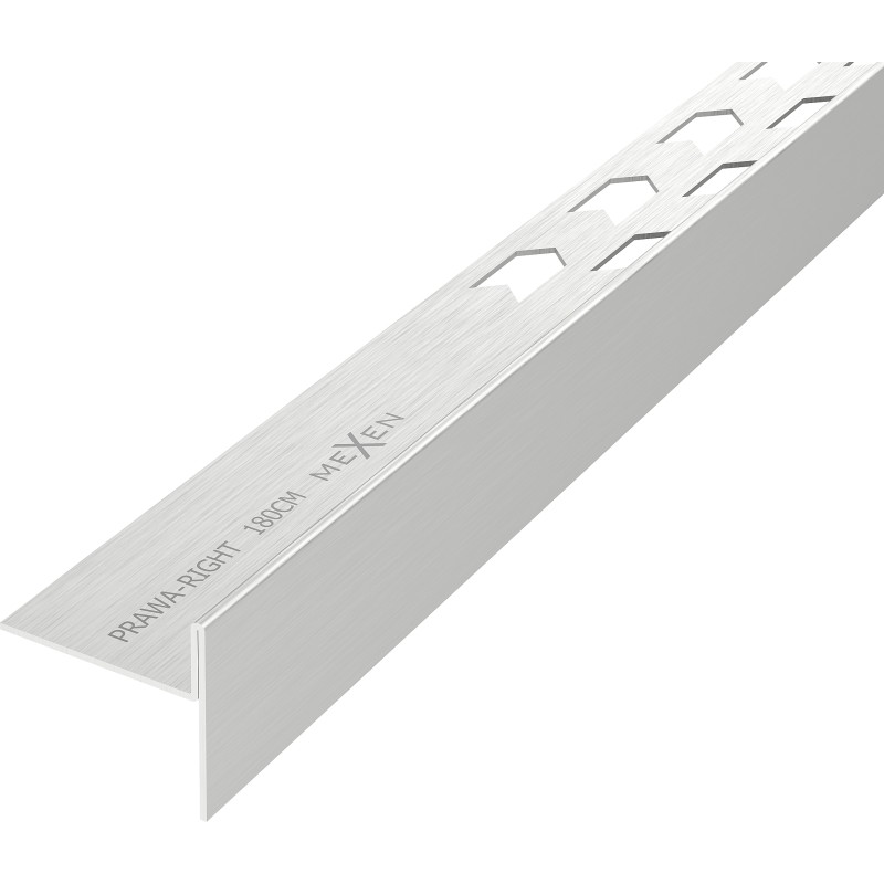 Mexen Line-B floor sloped strip 180 cm right, inox - 181001180R