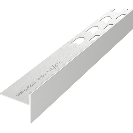 Mexen Line-B floor sloped strip 180 cm right, inox - 181001180R