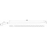 Mexen Line-B floor sloped strip 180 cm right, inox - 181001180R