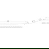 Mexen Line-B 180 cm Right Floor Incline Trim, Gold - 185001180R