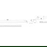 Mexen Line-B slope strip for glass 120 cm right, black - 187004120R