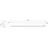 Mexen Line-B 120 cm slope strip for glass, left, black - 187004120L