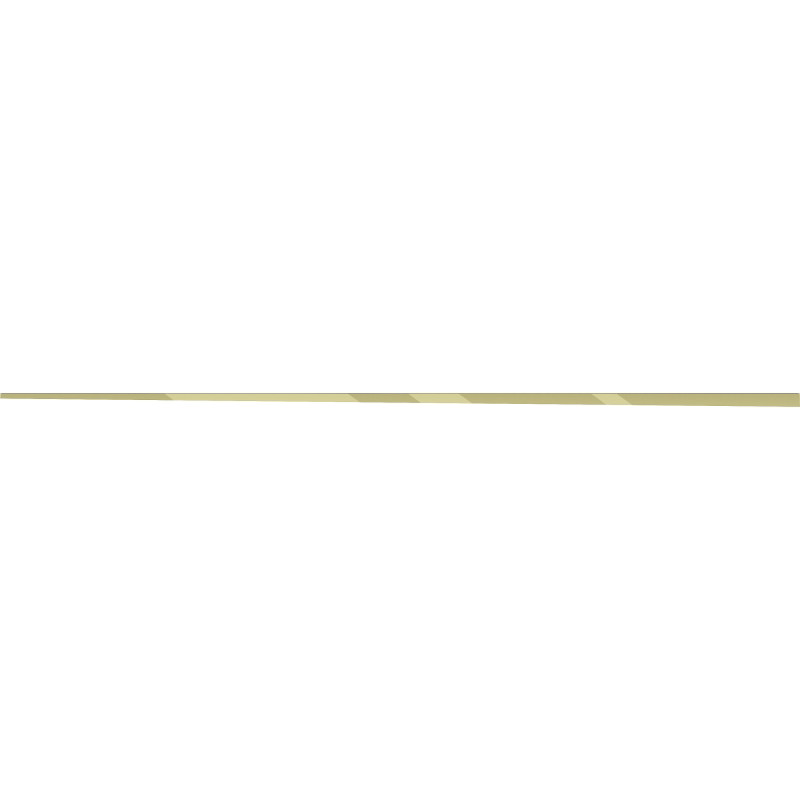 Mexen Line-B sloped strip for glass 180 cm left, gold - 185004180L