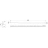 Mexen Line-B sloped strip for glass 180 cm left, gold - 185004180L
