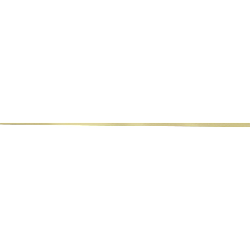 Mexen Line-B sloping strip for glass 180 cm left, gold brush - 185504180L