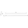 Mexen Line-B wall-mounted slope strip 120 cm right, black - 187002120R