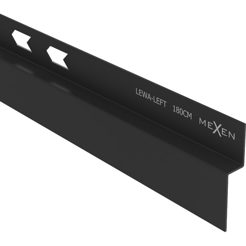 Mexen Line-B wall-mounted slope strip 180 cm left, black - 187002180L