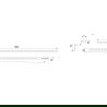 Mexen Line-B wall-mounted slope strip 180 cm left, black - 187002180L