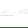 Mexen Line-B gradient strip for glass 180 cm right, gold brush - 185504180R