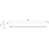 Mexen Line-B right sloping strip for glass 180 cm, black - 187004180R