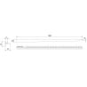 Mexen Line-B sloped strip for glass 180 cm right, black - 187004180R