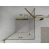 Mexen Lima folding shower cabin 90 x 90 cm, transparent, gold - 856-090-090-50-00