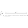Mexen Line-B wall-mounted sloping strip 180 cm right, gold - 185002180R