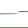 Mexen Line-B wall-mounted slope strip 180 cm right, black - 187002180R