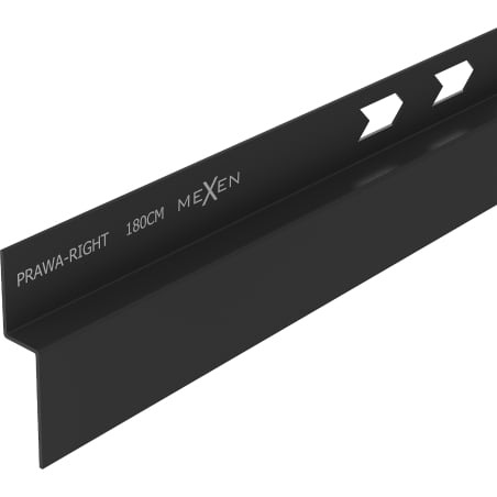 Mexen Line-B wall-mounted sloping strip 180 cm right, black - 187002180R