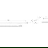 Mexen Line-B gradient strip for glass 120 cm left, inox - 181004120L