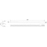 Mexen Line-B tapered trim for glass 120 cm left, inox - 181004120L