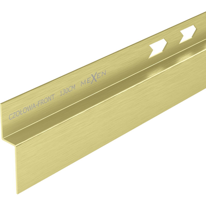Mexen Line-B Front Shower Trim 130 cm, Brushed Gold - 185503130U
