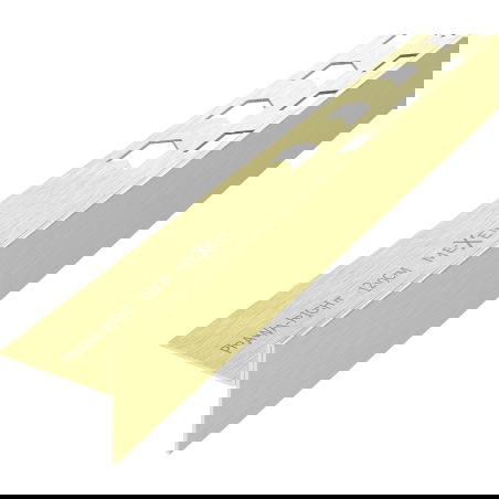 Mexen Line-B floor gradient trim 120 cm right, brushed gold - 185501120R