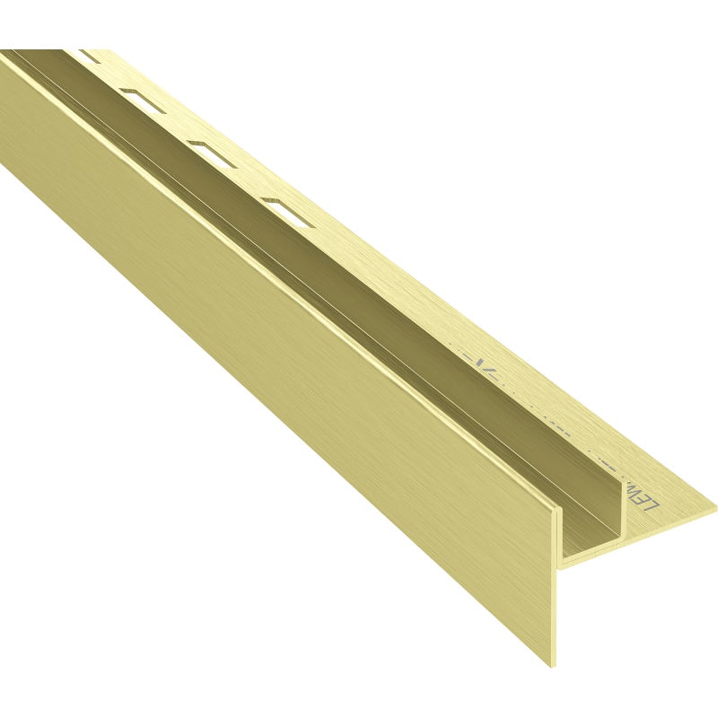 Mexen Line-B draining strip for glass 180 cm left, brushed gold - 185504180L