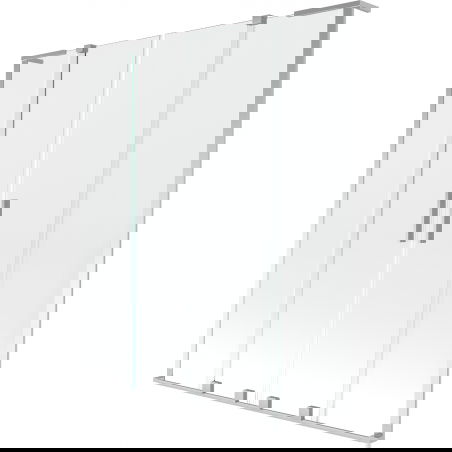 Mexen Velar L Duo bath screen 2-panel sliding 140 x 150 cm, transparent, chrome - 896-140-003-02-01