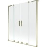 Mexen Velar L Duo 2-Panel Sliding Bath Screen 140 x 150 cm, Transparent, Gold - 896-140-003-02-50