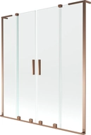 Mexen Velar L Duo 2-panel sliding bath screen 140 x 150 cm, transparent, pink gold - 896-140-003-02-60