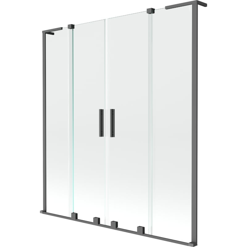 Mexen Velar L Duo 2-panel sliding bath screen 140 x 150 cm, transparent, gun metal - 896-140-003-02-95