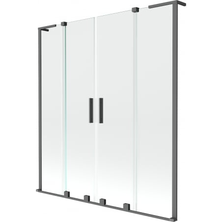 Mexen Velar L Duo 2-panel sliding bath screen 140 x 150 cm, transparent, gun metal - 896-140-003-02-95