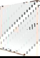 Mexen Velar L Duo two-wing sliding bathtub screen 160 x 150 cm, transparent, rose gold - 896-160-003-02-60