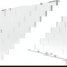 Mexen Velar L Duo Bathtub Screen 2-Panel Sliding 170 x 150 cm, Transparent, Chrome - 896-170-003-02-01