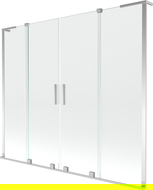 Mexen Velar L Duo Bathtub Screen 2-Panel Sliding 170 x 150 cm, Transparent, Chrome - 896-170-003-02-01