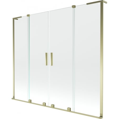 Mexen Velar L Duo bath screen 2-panel sliding 170 x 150 cm, transparent, gold - 896-170-003-02-50