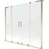 Mexen Velar L Duo bath screen 2-panel sliding 170 x 150 cm, transparent, gold - 896-170-003-02-50