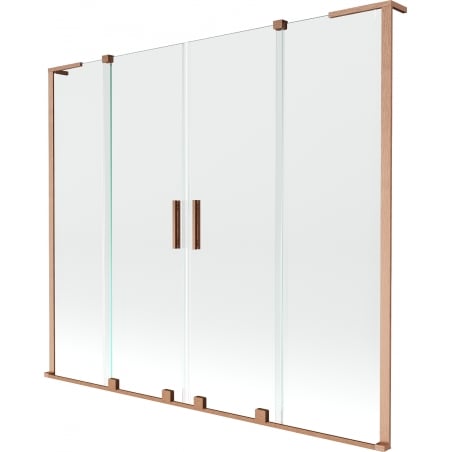 Mexen Velar L Duo 2-panel sliding bathtub screen 170 x 150 cm, transparent, brushed copper - 896-170-003-02-65