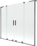 Mexen Velar L Duo 2-Panel Sliding Bathtub Screen 170 x 150 cm, Transparent, Brushed Gun Gray - 896-170-003-02-66