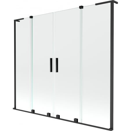 Mexen Velar L Duo 2-panel sliding bath screen 170 x 150 cm, transparent, black - 896-170-003-02-70