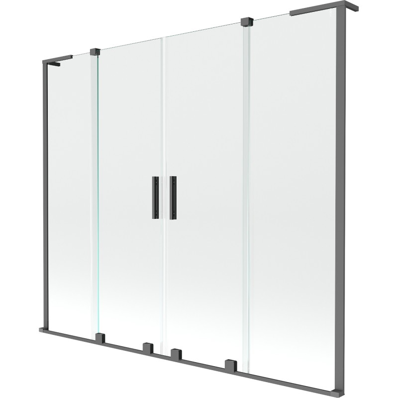 Mexen Velar L Duo 2-panel sliding bathtub screen 170 x 150 cm, transparent, gun metal - 896-170-003-02-95