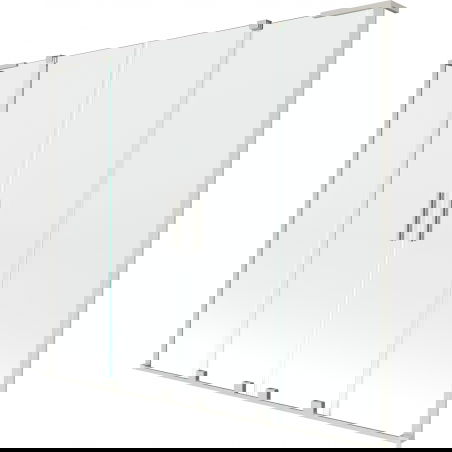 Mexen Velar L Duo 2-panel sliding bathtub screen 170 x 150 cm, transparent, brushed nickel - 896-170-003-02-97
