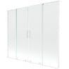 Mexen Velar L Duo bath screen 2-wing sliding 200 x 150 cm, transparent, white - 896-200-003-02-20