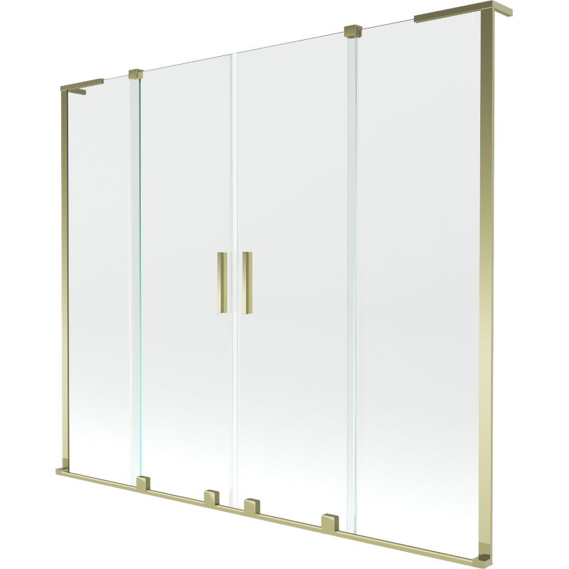 Mexen Velar L Duo bathtub screen 2-wing sliding 200 x 150 cm, transparent, gold - 896-200-003-02-50